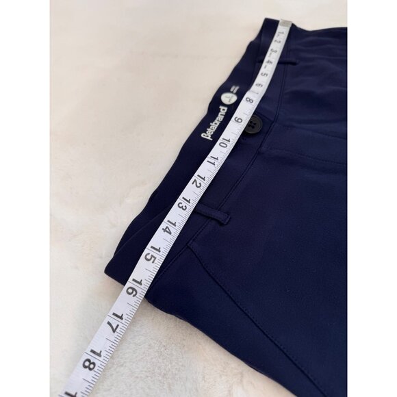 Betabrand Women's Size Large Petite Navy Wide-Leg Stretch Dress Pants - Picture 3 of 9